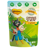 Мнямс сочные кусочки в желе для кошек с уткой «Фермерская ярмарка» линия Кот Федор 85 г