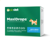 Агроветзащита Оквет MaxiDrops д/собак весом от 2 до 5кг от клещей, блох, вшей, круглых и ленточных гельминтов