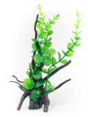 BARBUS Коряга с растениями 18*12*23 см DECOR 216
