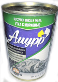 Амурр Консервы для взрослых кошек в желе с утка с морковью, 415 г