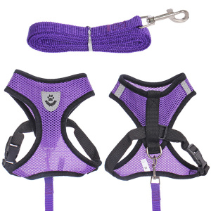  Шлейка с поводком 118 см "Sweet puppy" размер M, цвет: 