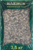 BARBUS Грунт для аквариума "Феодосия №0", натуральный, галька, 1-3 мм, 3,5 кг
