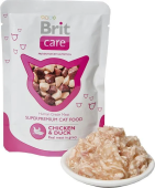 Brit Care пауч для кошек Chicken&Duck Курица и утка, 80 г