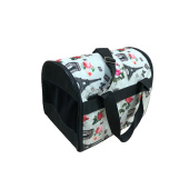 Дружок Сумка-переноска для кошек, Париж на светлом фоне, 25*30*40 см