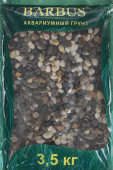 BARBUS Грунт для аквариума "Феодосия №2", натуральный, галька, 5-10 мм, 3,5 кг