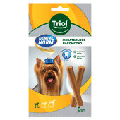 Triol Лакомство для собак мелких пород "Палочки жевательные", 90г (уп.6шт.), серия DENTAL NORM