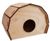 Ашера Г-2Б Домик для грызунов полукруглый большой, 12*12*17 см